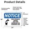 Signmission Non-Potable Water Not For Drinking Cooking, 24 in W x Rectangle, Vinyl Decal OS-2PACK-NS-D-1824-L-16242 - alternate 4